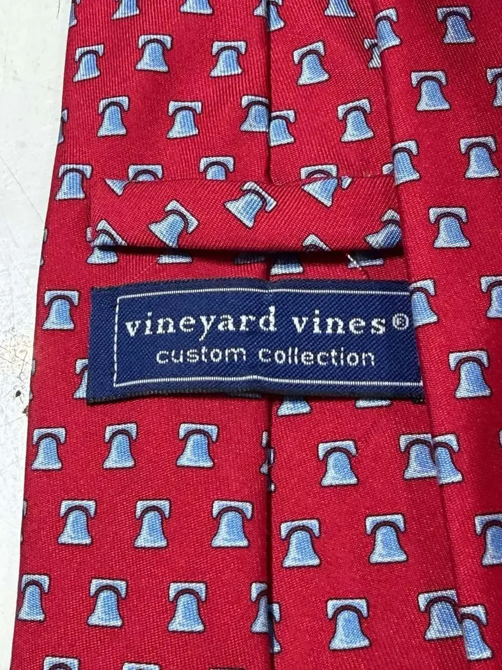 Vineyard Vines Liberty Bell Silk Tie Set Lot of 2 Red & Blue